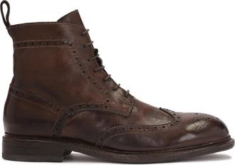 Kazar Veterschoenen met leren zool - Heren - Veterlaarzen - Bruin - 40 EU - Leer - Schoenen