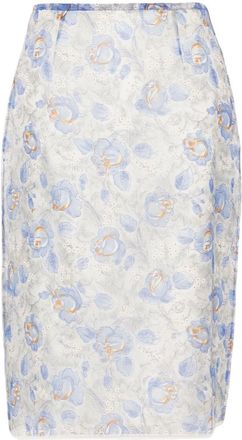 Prada Peony Print Nylonette Skirt