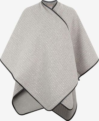 Twinset Meliertes Nadelstreifen-Cape mit Pailletten