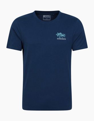 Mountain Warehouse Mens Mountain Warehouse Mens Bournemouth Printed Organic T-Shirt - Navy - Size: 40