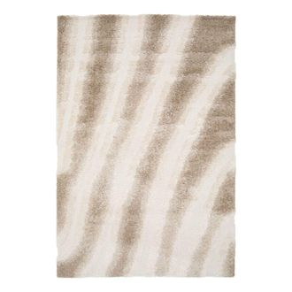 Sweeek Alfombra interior con dise&ntilde;o de rayas beige