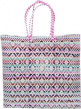 Lola's Bag Womens Medium Patterned Regular Strap Tote Bag In Pink Multi