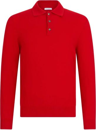 Malo buttoned polo shirt - men - Cashmere - 50 - Red