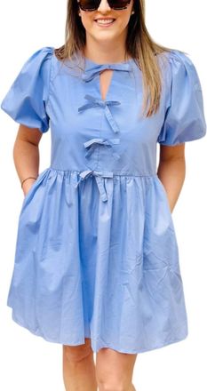 Entro Celeste Mini Dress In Baby Blue