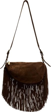 Ash Astrid Fringes Schoudertas - Dames - Schoudertassen - Bruin - ONE Size - Leer - Tassen