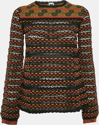 M Missoni Multicolor Pointelle Knit Top