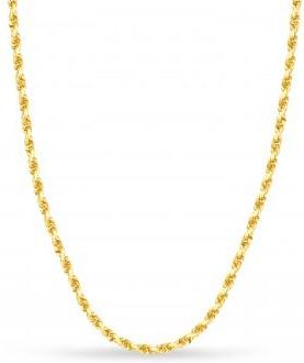 Allurez Rope Chain Necklace With Lobster Lock 14k Yellow Gold