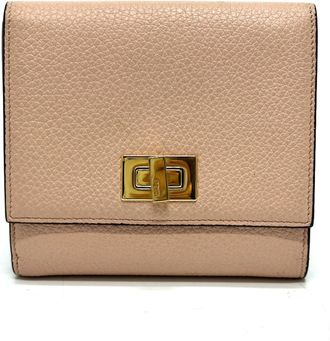 Fendi Pink Leather Wallet (Bi-Fold) (Pre-Owned)