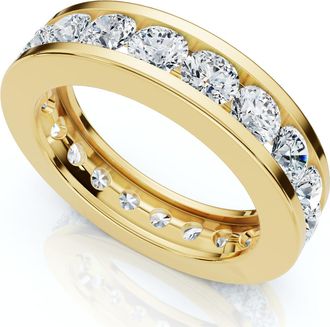 Pompeii3 2Ct Channel Set Diamond Eternity Ring 14k Gold or Platinum Lab Grown EF/VS