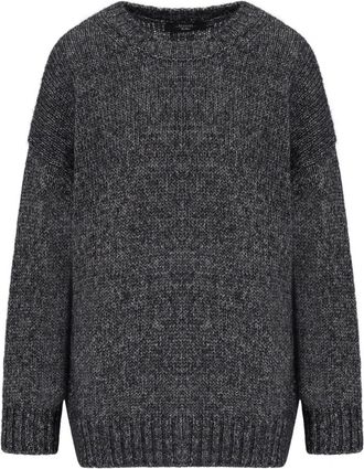 Max Mara Furetto Jumper - Dames - Ronde hals truien - Grijs - M - Wol - Truien & Vesten