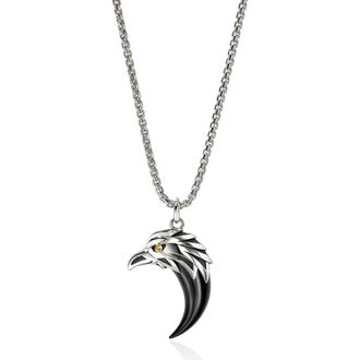 John Hardy Mens Legends Eagle Pendant Necklace in Silver at Nordstrom, Size 22