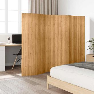 vidaXL Biombo Divisor Bamb&uacute; Natural Ancho 250 Cm Alto 165 Cm Vidaxl