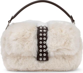 Jeffrey Campbell Furreal Faux Fur Handbag in Cream Brown Combo at Nordstrom