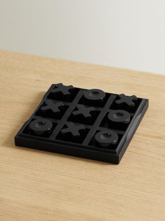 Smythson Set Di Tris In Pelle Testurizzata - Nero