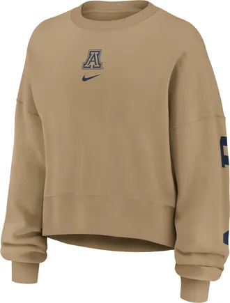 Nike Arizona Phoenix 2-Hit Nike Womens College Pullover Crew in Brown | 01D72FEUAN-ZEE