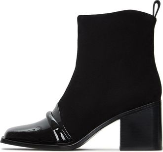 Cesare Gaspari Schoenen, Dames, Zwart, 38 EU, Leer, Block Heel Enkellaarsjes Wren - Zwart