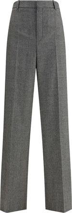 Saint Laurent Geruite broek - Grijs