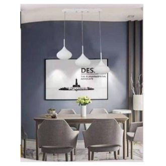 Trade Shop Trade Shop Traesio - Trade Shop - Lampadario Da Soffitto A Sospensione Design 3 Gocce 36w-72w 3000k-6500k B03