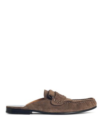 Marni Brown Suede Sabots