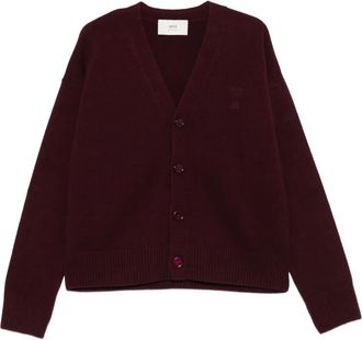 Ami Cardigan con ricamo - Rosso