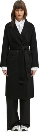 Anine Bing Dylan Coat - Dames - Jas met riem - Zwart - M - Wol - Jassen
