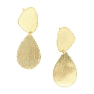 Lott. Gioielli Cl Stone Shape Drop Double - Dames - Oorbellen - Geel - ONE Size - Accessoires