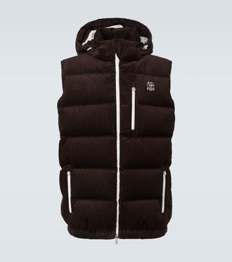 Brunello Cucinelli Cotton corduroy down ski vest