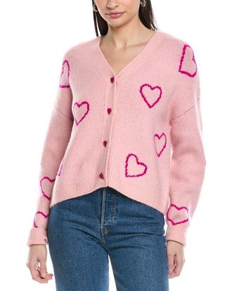 CeCe by Cynthia Steffe Cece Heart Jacquard Cardigan