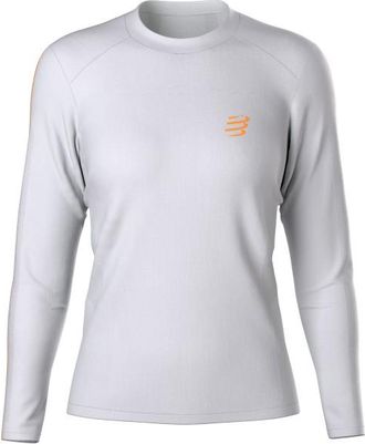 Compressport Performance L/S Laufshirt f&uuml;r Damen | grau/wei&szlig;