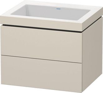 Duravit Duravit - Lavamanos L-cube Con Base Mural, 60x48 Cm, 2 Cajones, Sin