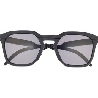 Oakley HSTN 54mm Square Sunglasses in Matte Black /Prizm Grey at Nordstrom