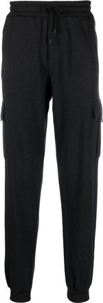 Kiton logo-patch cargo track pants - men - Polyester/Cashmere/Cotton/Wool - 54 - Black