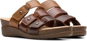 Clarks Calenne Lily Slide Sandal in Brown Multi at Nordstrom Rack, Size 8.5