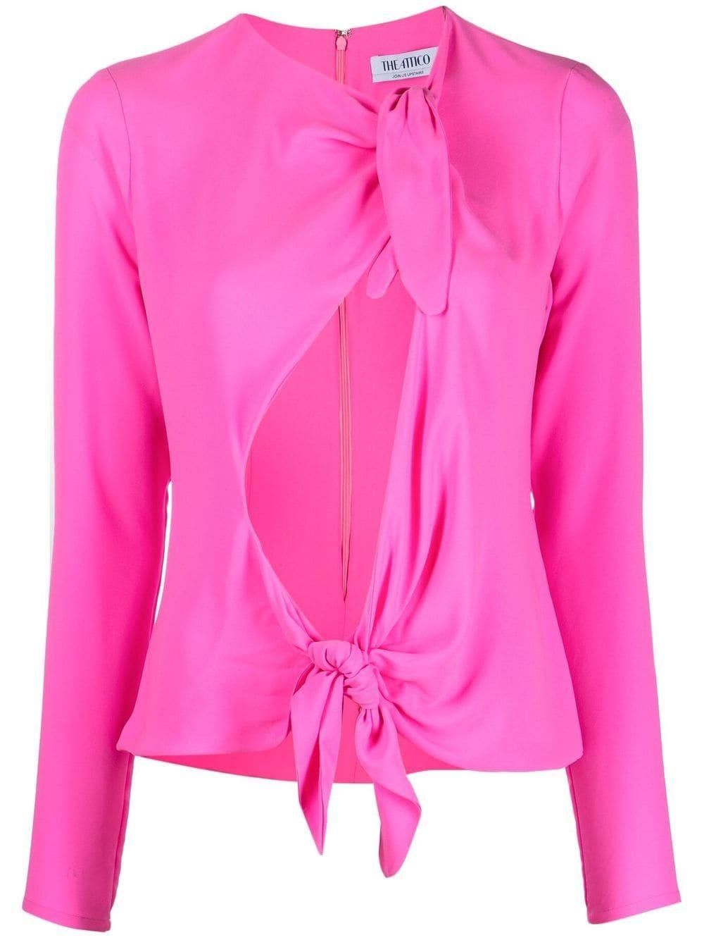 Tシャツ・カットソー THE ATTICO EMBROIDERED ETTE BLOUSE Women's The Attico Long Sleeve Blouses - up to −83% | Stylight
