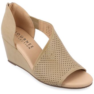Journee Collection Women & apos;s Aretha Medium and Wide Width Wedge Sandals