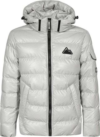 Point Zero Jassen, Heren, Grijs, S, Hooded Down Jacket