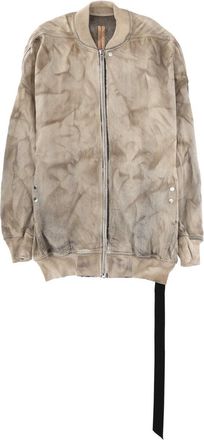 Rick Owens Jumbo Flight Washed Distressed Bomber Jacket