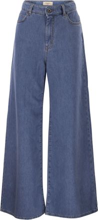 Max Mara Weekend Maxmara Wkdvega Denim-Jeans mit weitem Bein