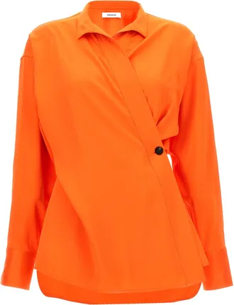 Ferragamo Orange Viscose Womens Blouse