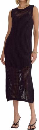 Entro Knit Sleeveless Midi Dress In Black