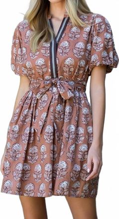 THML Clothing Monica Mini Dress In Brown