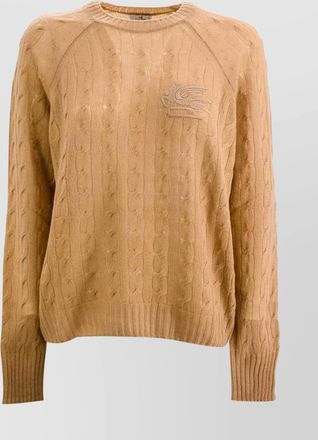 Etro cable-knit cashmere crew-neck jumper