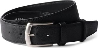 Prada Saffiano leather belt - men - Leather - 110 - Black