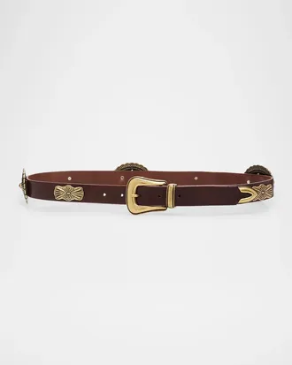 Johnny Was Guscio Italian Leather Conchos Belt