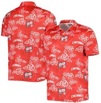 Reyn Spooner Mens Reyn Spooner Red Cincinnati Reds Cooperstown Collection Puamana Print Polo at Nordstrom, Size Xx-Large