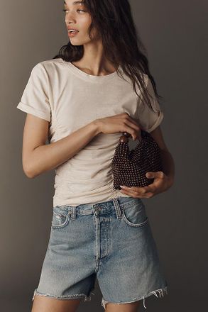 Pilcro Bennie Ruched Crew-Neck Tee by Pilcro