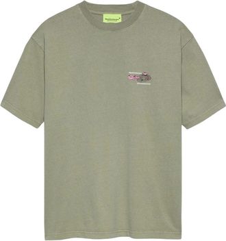 New Amsterdam Surf Association Lilies Tee - Heren - T-shirts - Groen - XS - Katoen - Tops
