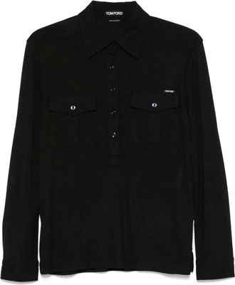 Tom Ford Camicia in maglia sottile - Nero
