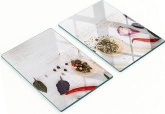 OEM Set Di Due Taglieri Da Cucina In Vetro Per Verdure E Spezie, 2x40x52 Cm