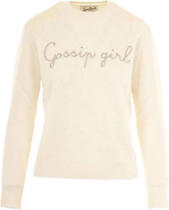 Saint Barth New Queen Sweater - Dames - Ronde hals truien - Beige - XS - Wol - Truien & Vesten